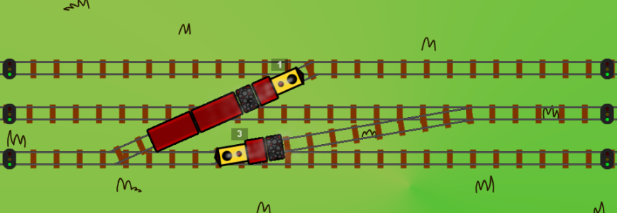 A screenshot of playing Train rush