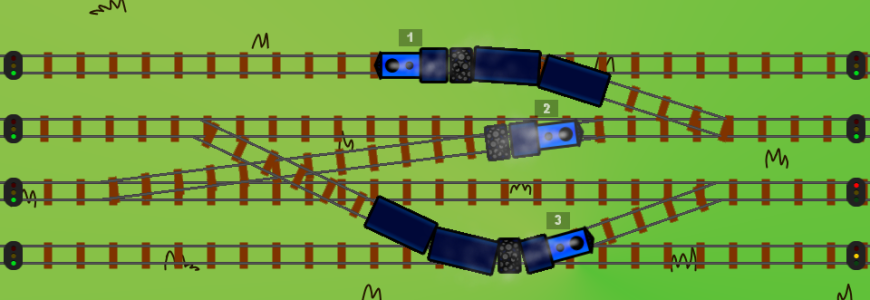 A screenshot of playing Train rush