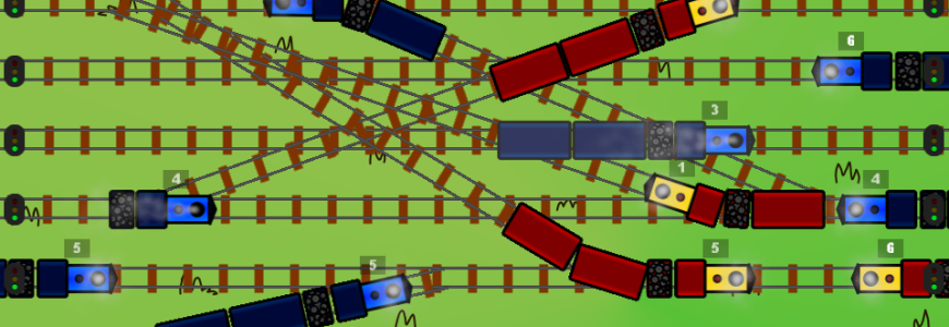 A screenshot of playing Train rush on a high difficulty